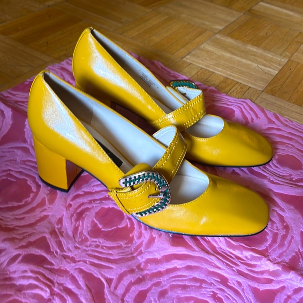 yellow charles & Keith heels